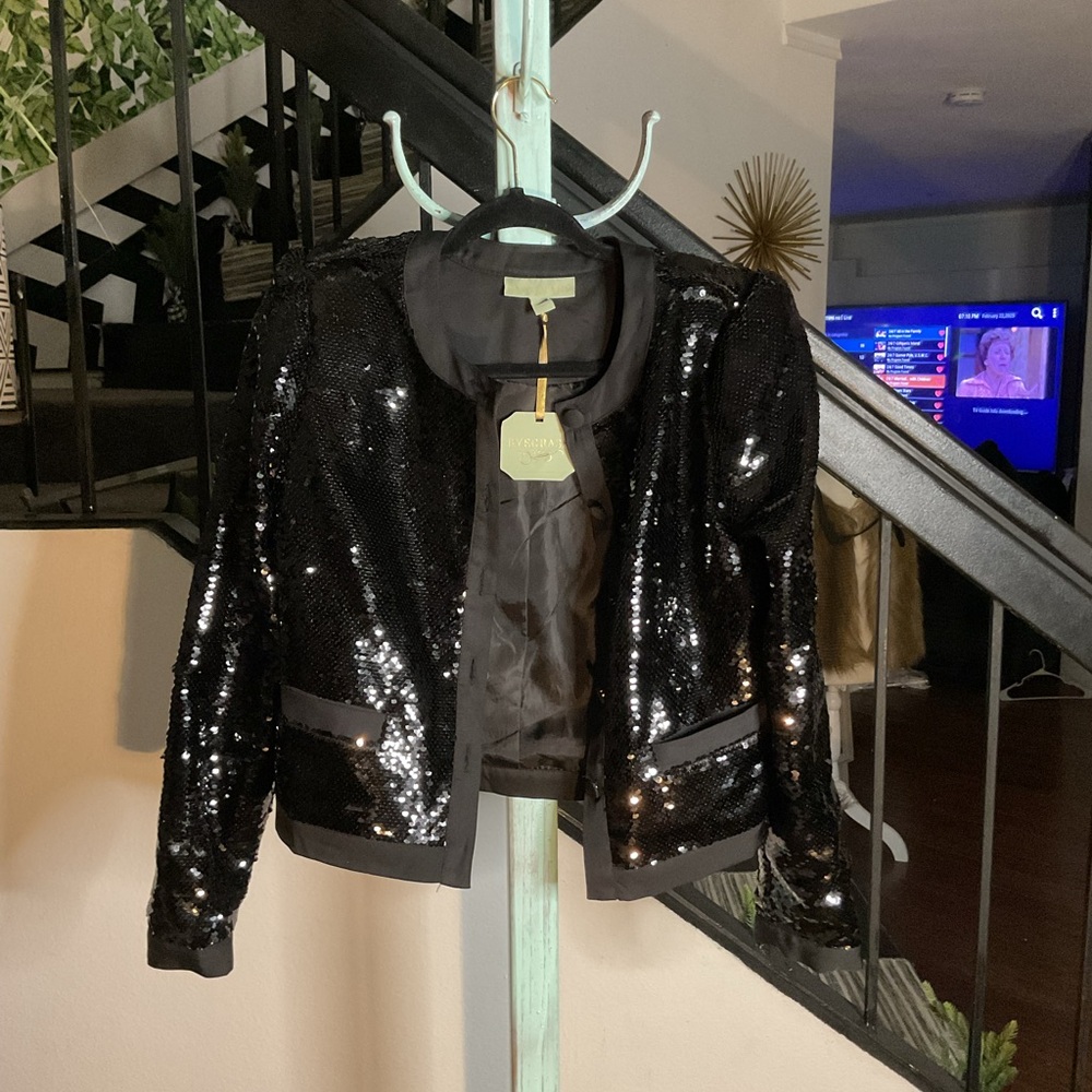 Black Sequined Jacket - image 1